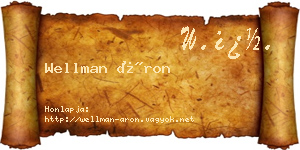 Wellman Áron névjegykártya